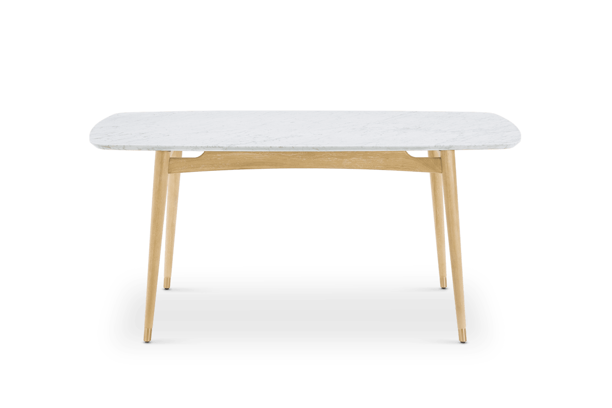 Kelsey Marble Dining Table, White Wash