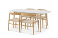 Kelsey Marble Dining Table with Austen Chair Set