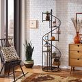 Kendra Black Finish Metal Spiral Staircase Display Shelf By Inspire Q Modern