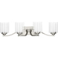 Kene Collection Brushed Nickel Four Light Bath
