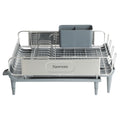 Kenmore Loxdell Expandable Full Size Rust Resistant Dish Rack With Drain Board And Flatware Caddy