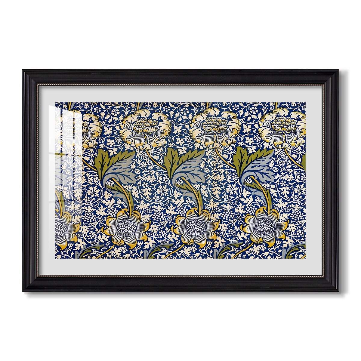 Kennet Indigogold 1883 William Morris Custom Framed Print