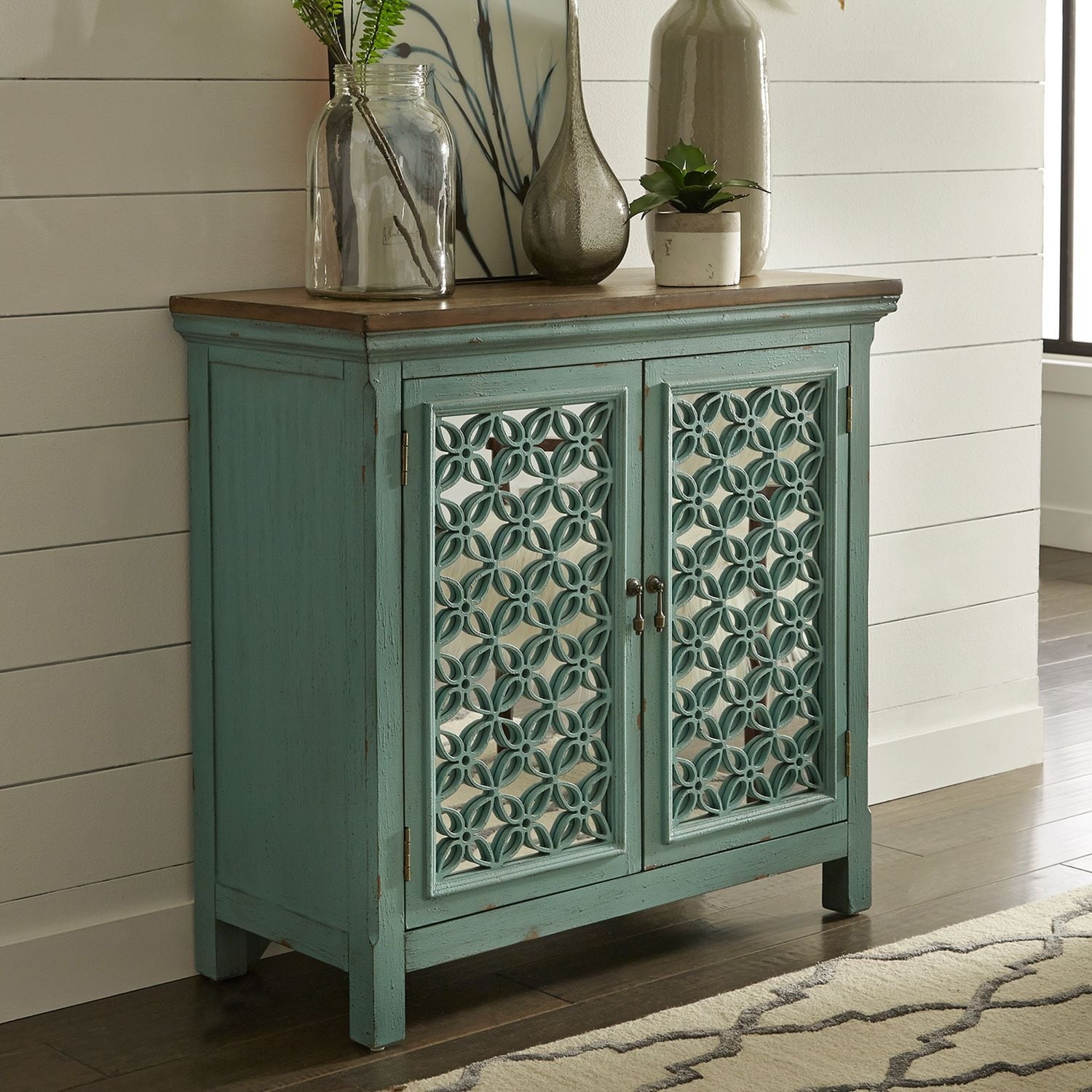 Stephanie Turquoise 2 Door Accent Cabinet