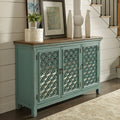 Stephanie Turquoise 3 Door Accent Cabinet