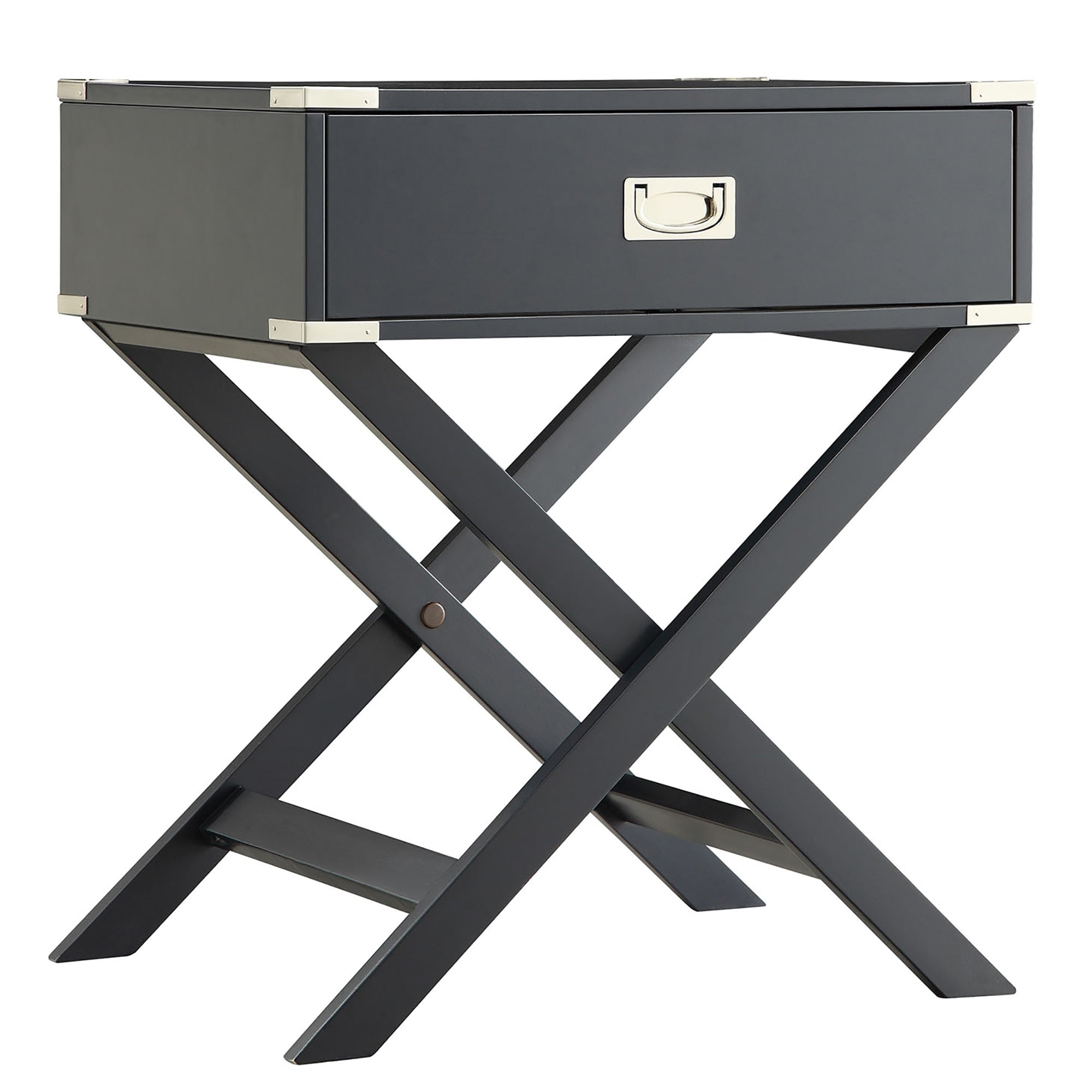 Kenton X Base Wood Accent Campaign Table By Inspire Q Bold
