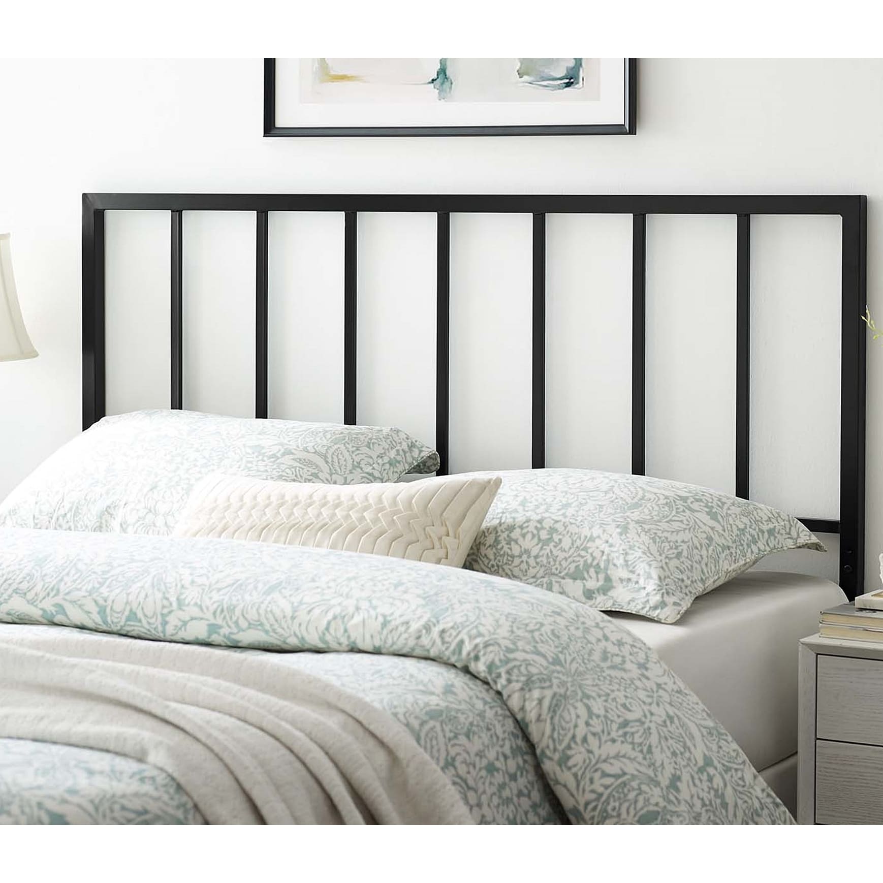 Kenvil Classic Full Size Black Metal Headboard