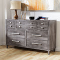 Furniture Of America Kerilan Grey Wood 7 Drawer Contemporary Dresser