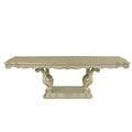 Kerra Dining Table 84 102 Inch Extension Top W Leaf Champagne Silver