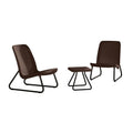 Havenside Home Myrtle 3 Piece All Weather Outdoor Conversation Chair And Table Set