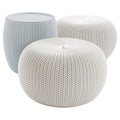 Keter 3 Piece Cozy Urban Knit Indoor Outdoor Set