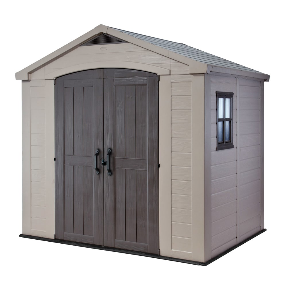 Keter Factor Large 8 X 6 Ft. Resin Outdoor Yard Garden Storage Shed