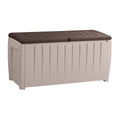 Keter Novel 90 Gallon Brown Plastic Deck Storage Box