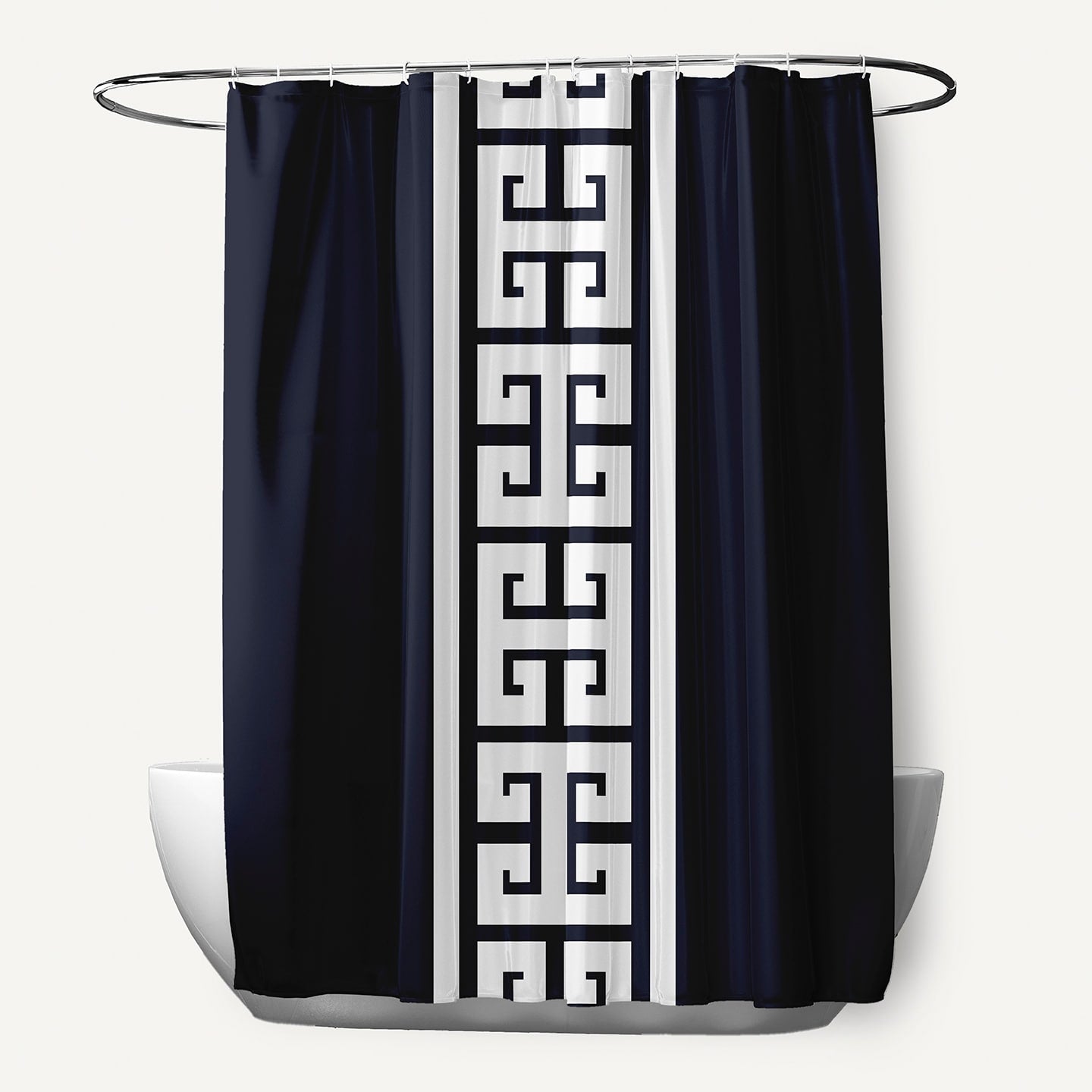 Key Stripe Print 71X74 Inch Shower Curtain