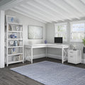 The Gray Barn Hatfield 60 Inch L Desk With File Cabinet And Bookcase