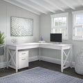 The Gray Barn Hatfield 60 Inch L Shaped Desk With Mobile File Cabinet
