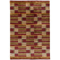 Grand Bazaar Hand Knotted Wool Art Silk Keystone Rug In Gold 7 9 X 9 9 79 X 99