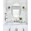 Khloe Modern Bathroom Mirror Silver 31.5Hx23.6Wx.5D