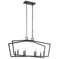 Kichler Abbotswell 8 Light Linear Chandelier Black