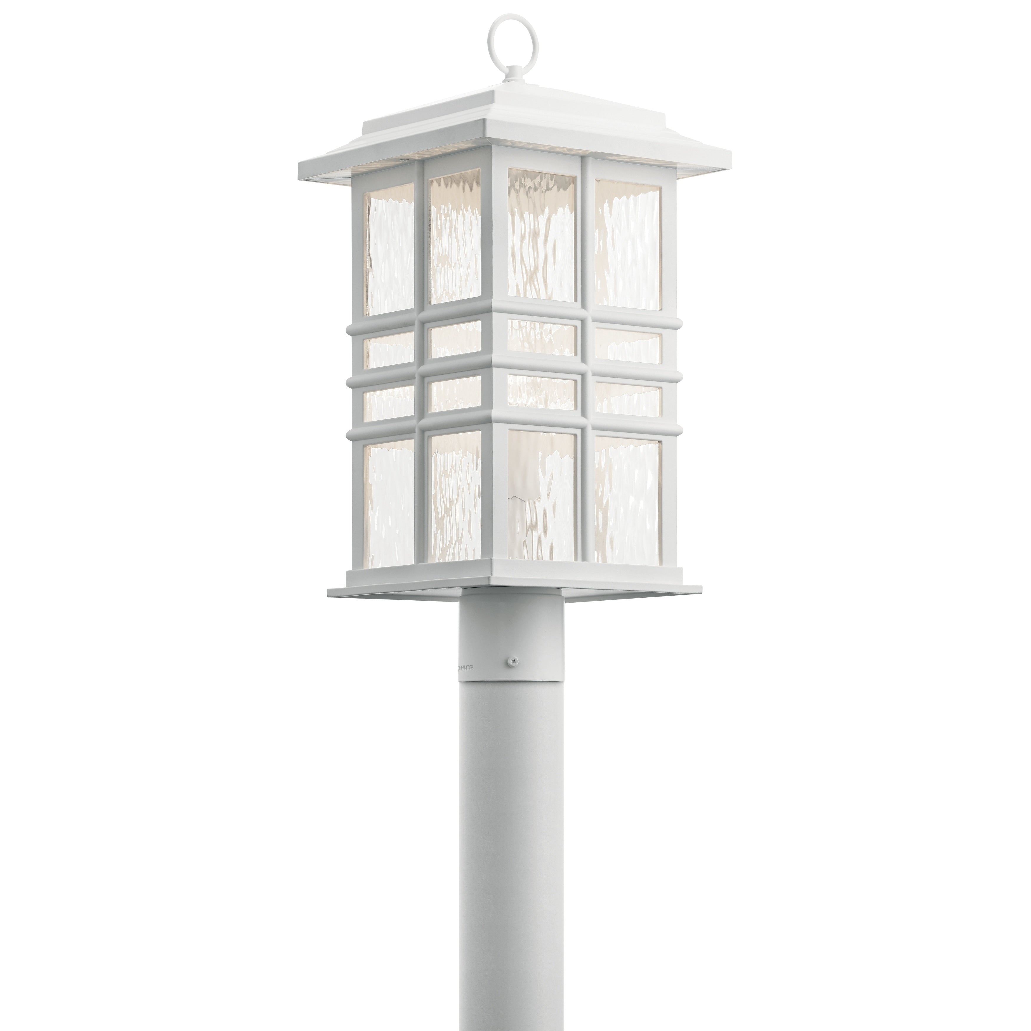 Kichler Beacon Square 1 Light White Post Lantern