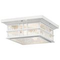 Kichler Beacon Square 2 Light White Outdoor Flush Mount