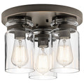 Kichler Brinley 3 Light Olde Bronze Flush Mount