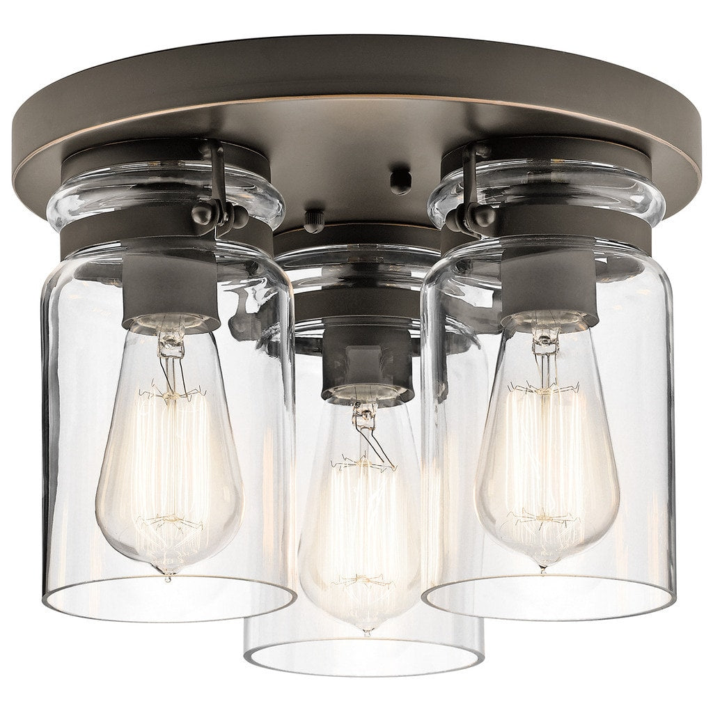 Kichler Brinley 3 Light Olde Bronze Flush Mount