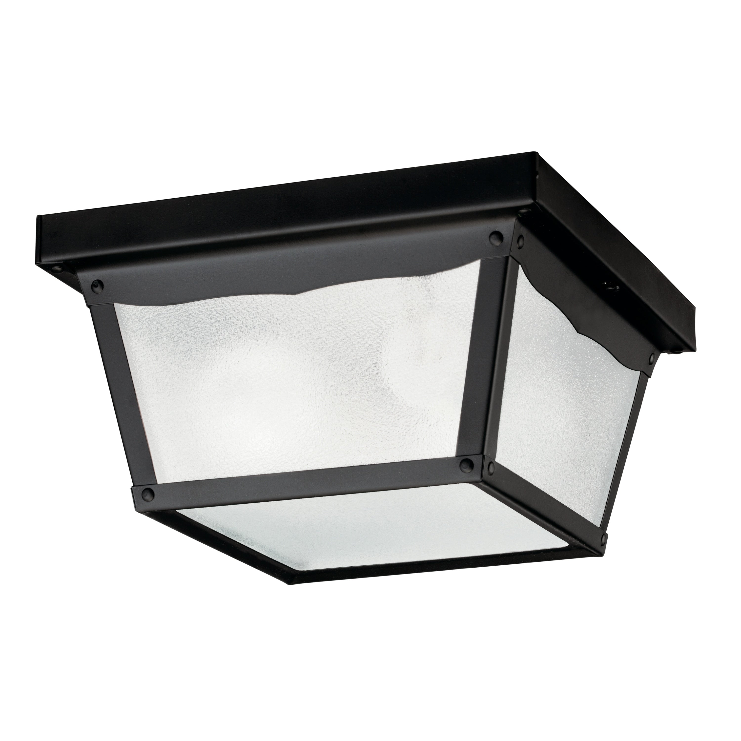 Kichler Lighting 2 Light Outdoor Flush Mount Light Black