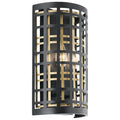 Kichler Lighting Aldergate Collection 2 Light Black Wall Sconce