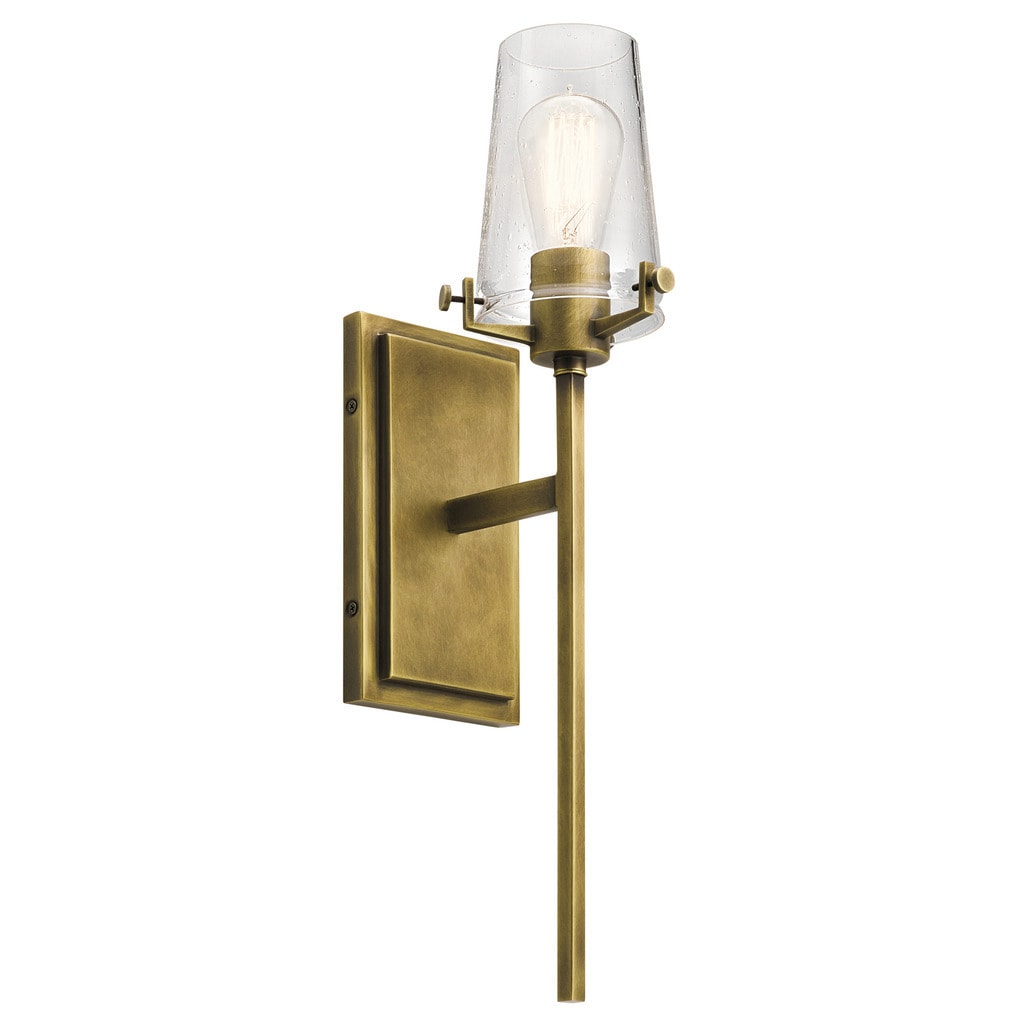 Kichler Lighting Alton Collection 1 Light Natural Brass Wall Sconce