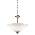 Kichler Lighting Armida Collection 2 Light Brushed Nickel Inverted Pendant Semi Flush Mount
