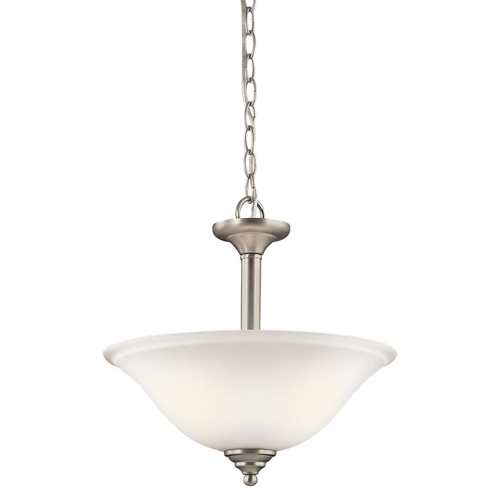 Kichler Lighting Armida Collection 2 Light Brushed Nickel Inverted Pendant Semi Flush Mount