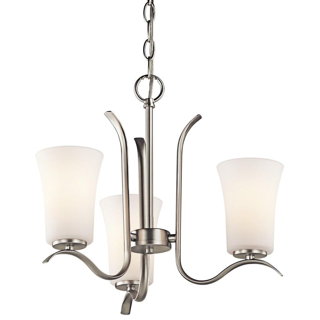 Kichler Lighting Armida Collection 3 Light Brushed Nickel Mini Chandelier