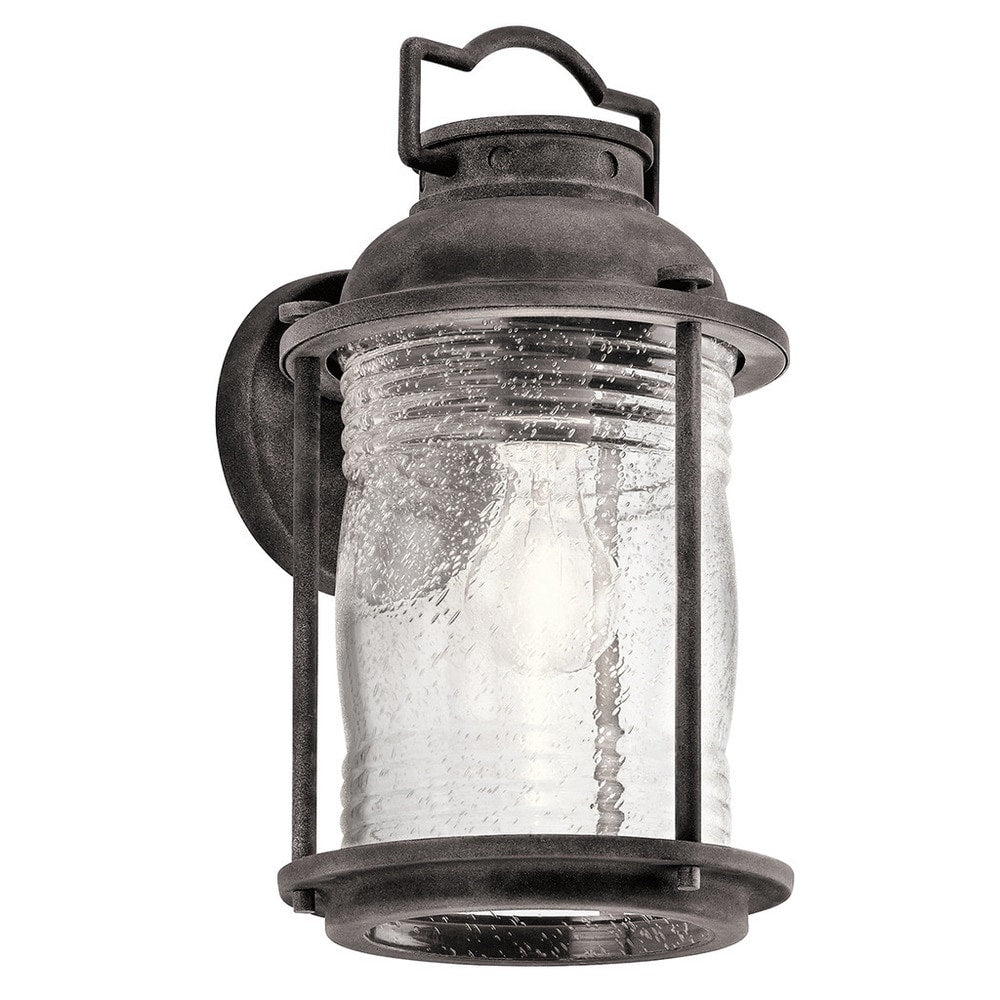 Kichler Lighting Ashland Bay Collection 1 Light Weathered Zinc Outdoor Wall Lantern