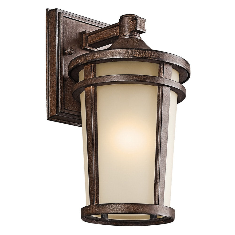 Kichler Lighting Atwood Collection 1 Light Brown Stone Outdoor Wall Lantern