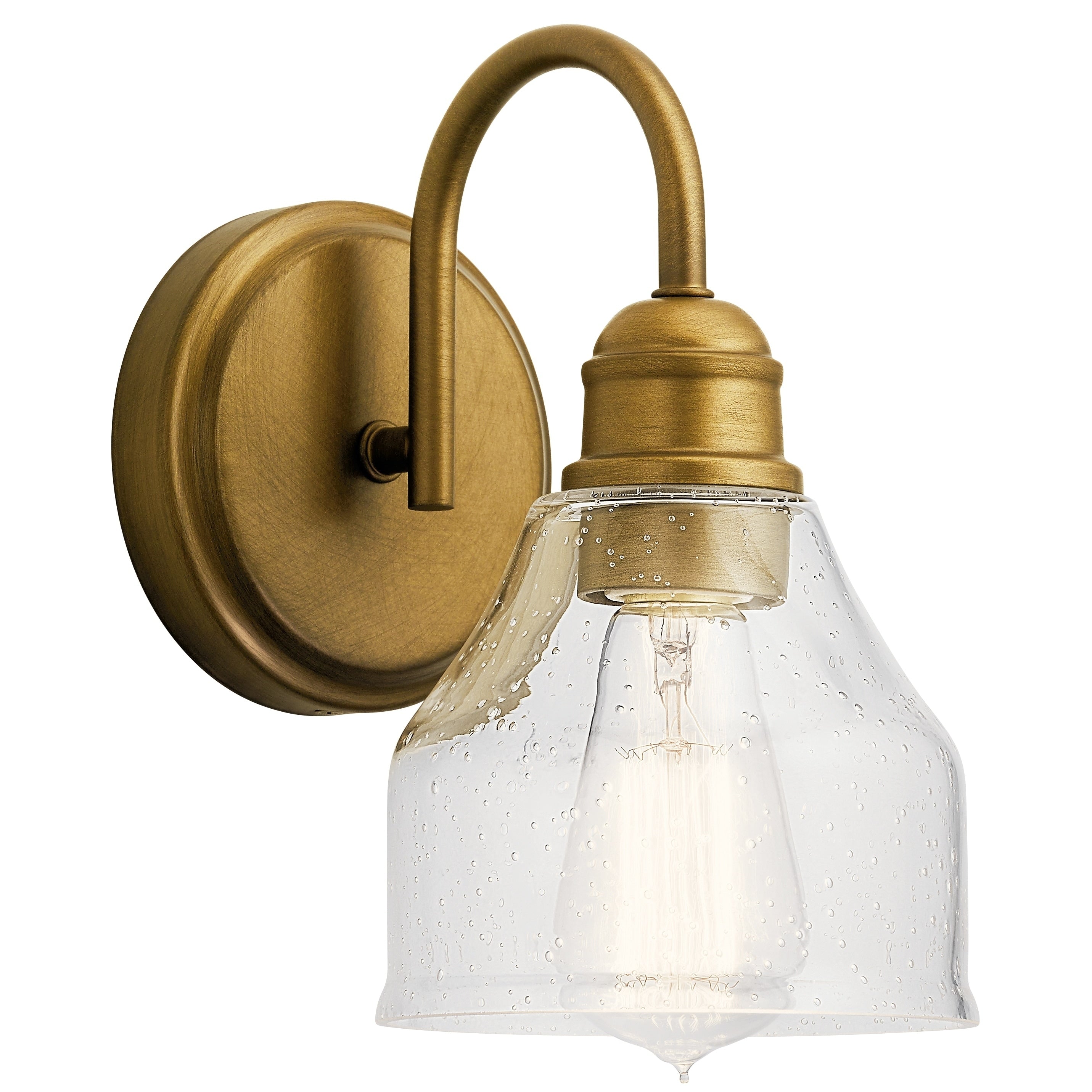 Kichler Lighting Avery 1 Light Wall Sconce Natural Brass