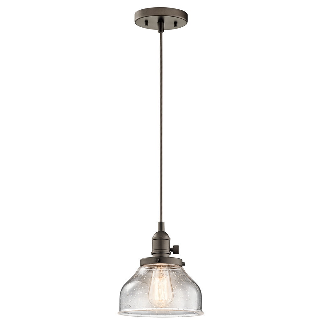 Carbon Loft Reno 1 Light Bronze Curved Glass Mini Pendant