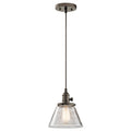 Carbon Loft Reno 1 Light Bronze Flared Glass Mini Pendant