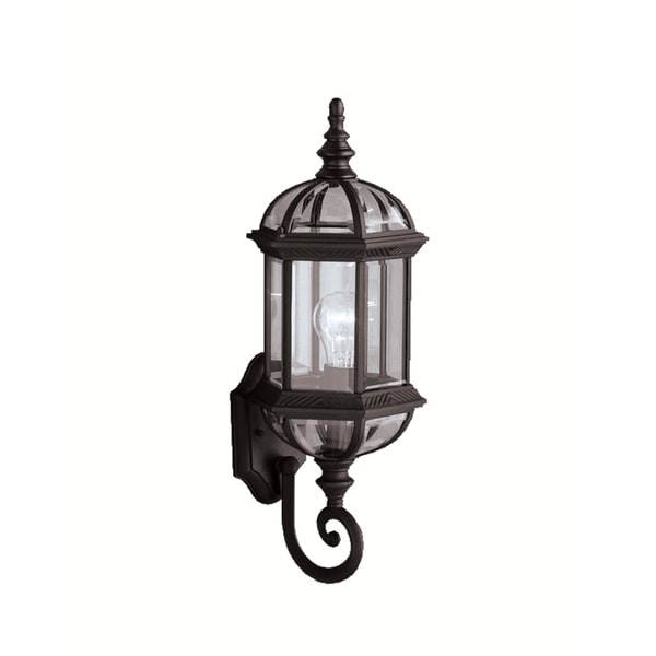 Gracewood Hollow Lleshanaku 1 Light Black Outdoor Wall Lantern