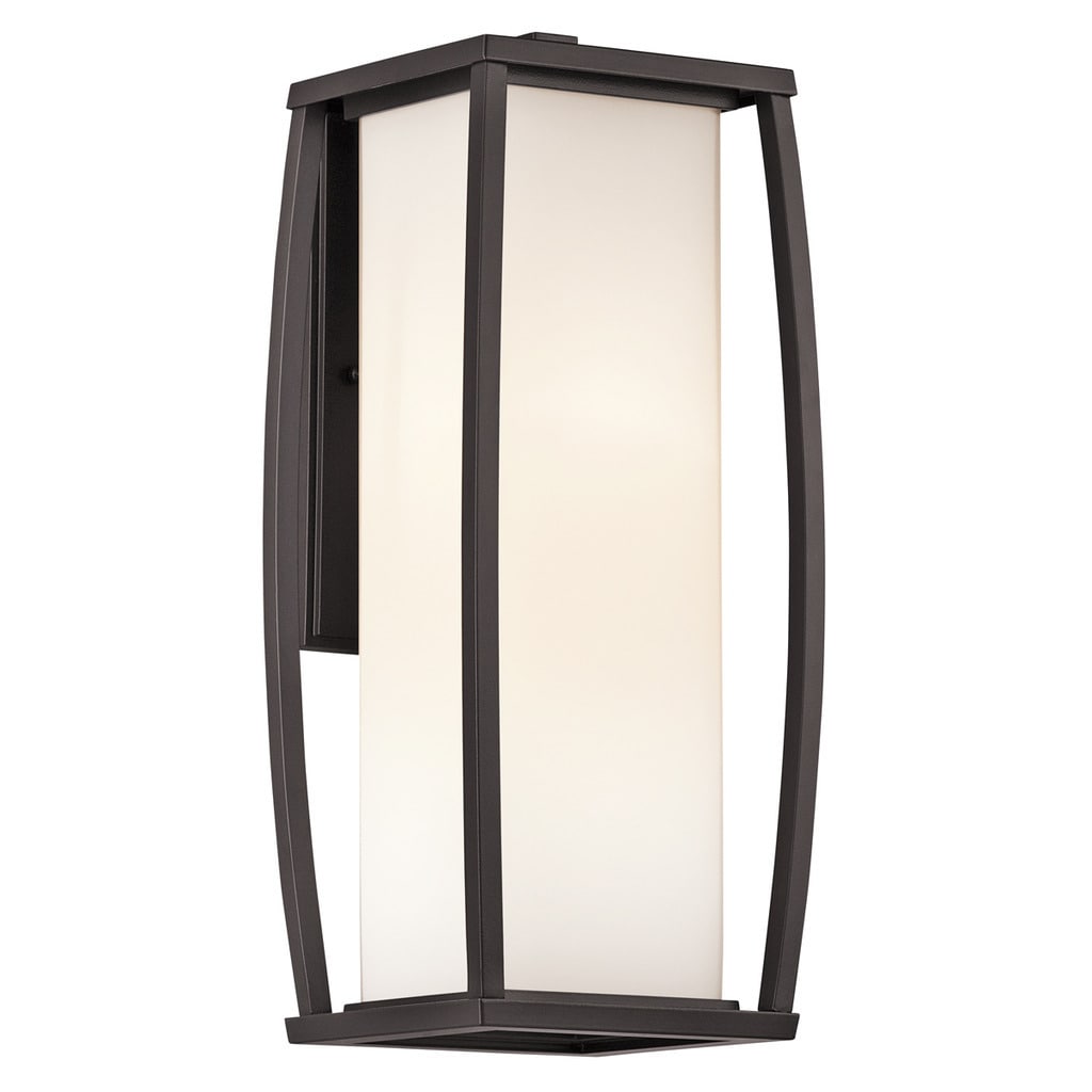 Kichler Lighting Bowen Collection 2 Light Architectural Bronze Outdoor Wall Sconce