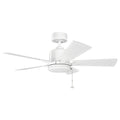 Kichler Lighting Bowen Collection 42 Inch Matte White Ceiling Fan