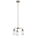 Kichler Lighting Braelyn 3 Light Pewter Chandelier Semi Flush