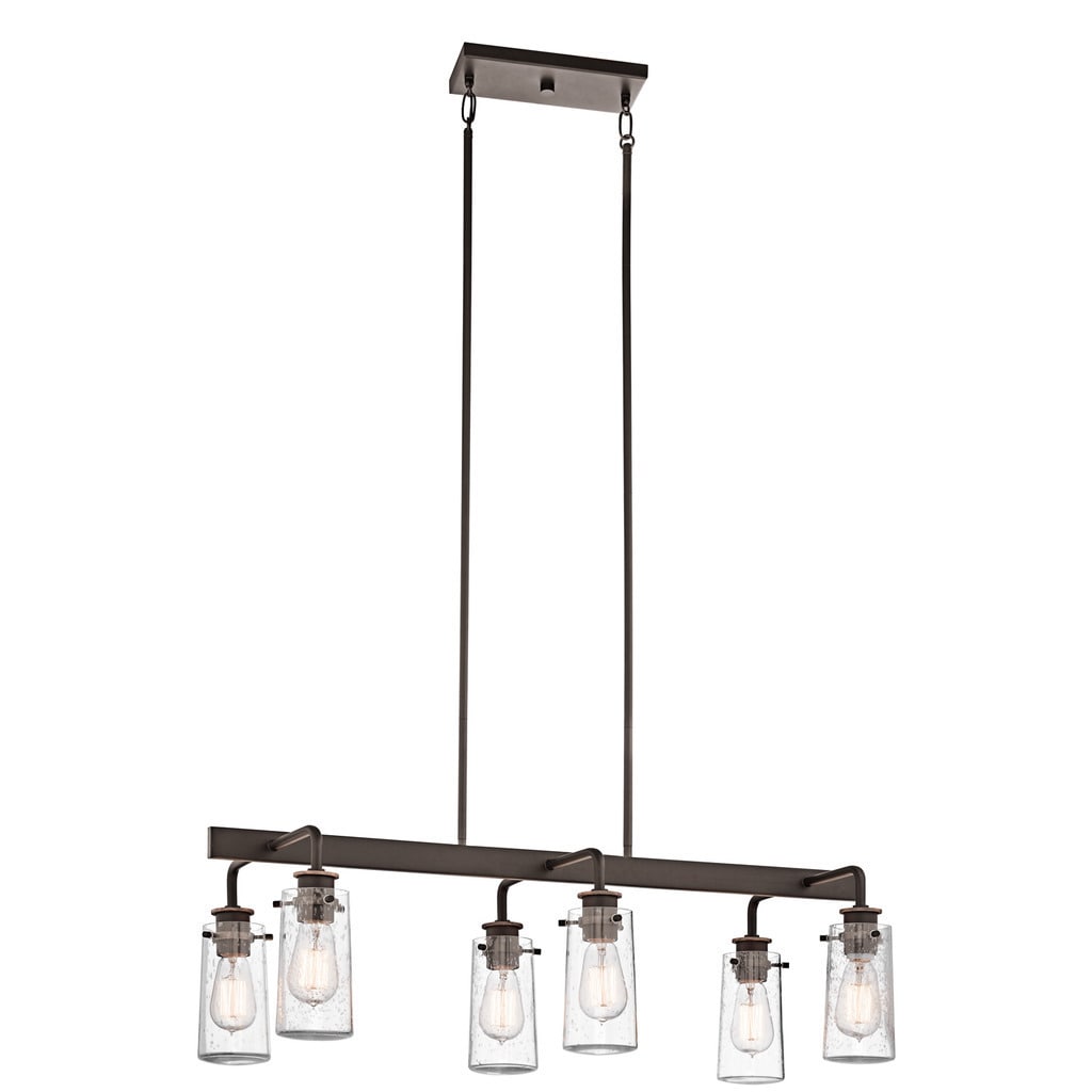 Kichler Lighting Braelyn Collection 6 Light Olde Bronze Linear Chandelier
