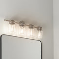 Kichler Lighting Brinley Collection 4 Light Brushed Nickel Bath Vanity Light