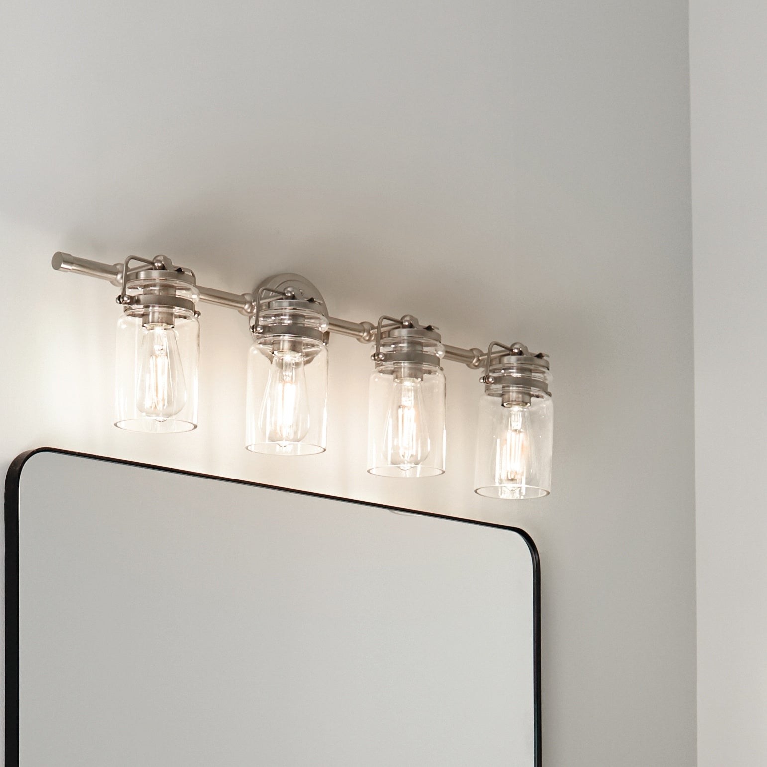Kichler Lighting Brinley Collection 4 Light Brushed Nickel Bath Vanity Light