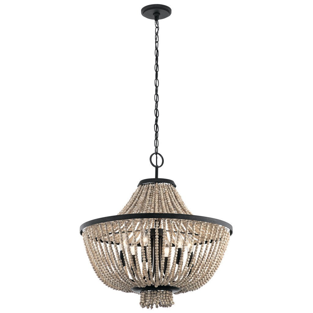 Kichler Lighting Brisbane Collection 6 Light Distressed Black Chandelier