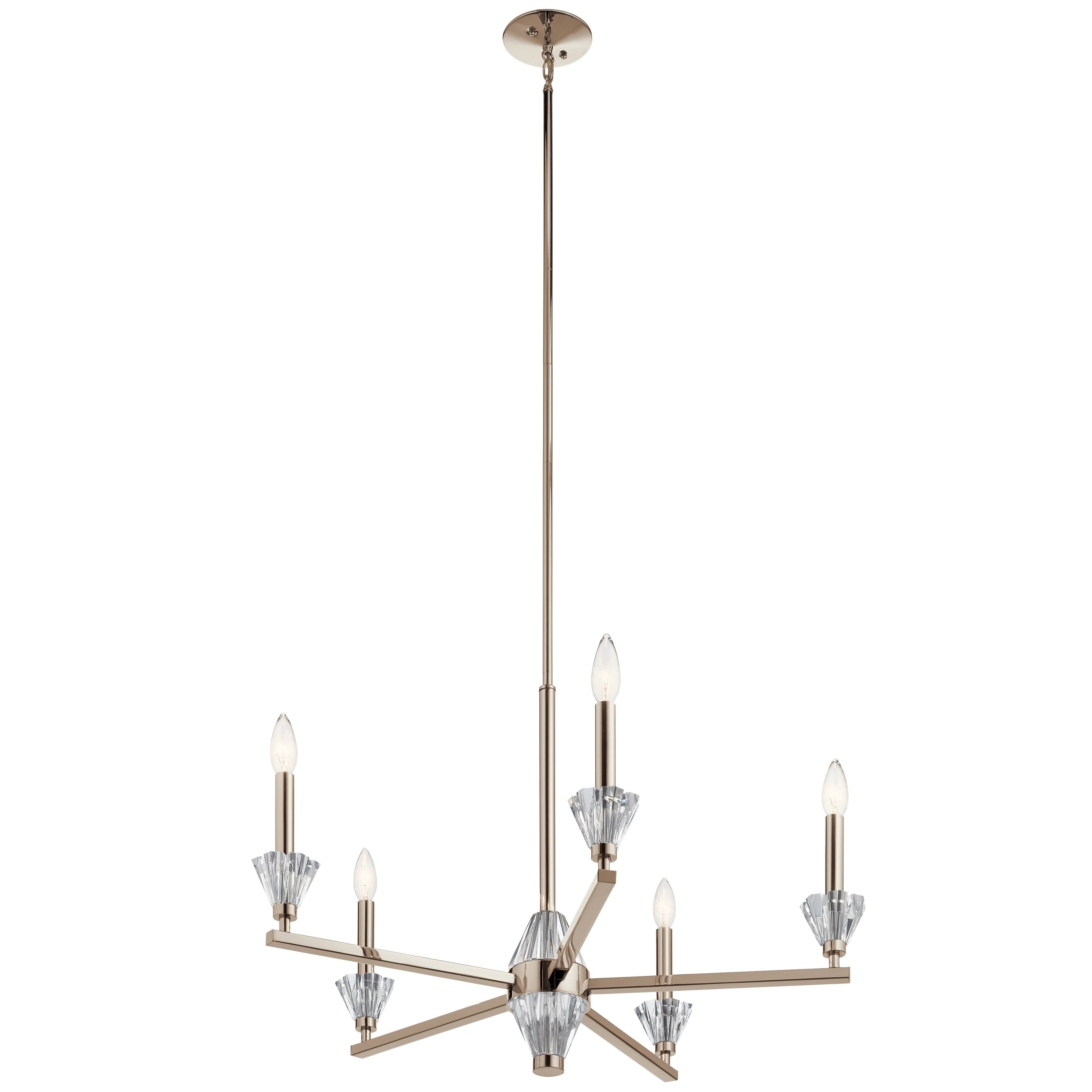 Kichler Lighting Calyssa 5 Light Chandelier Polished Nickel