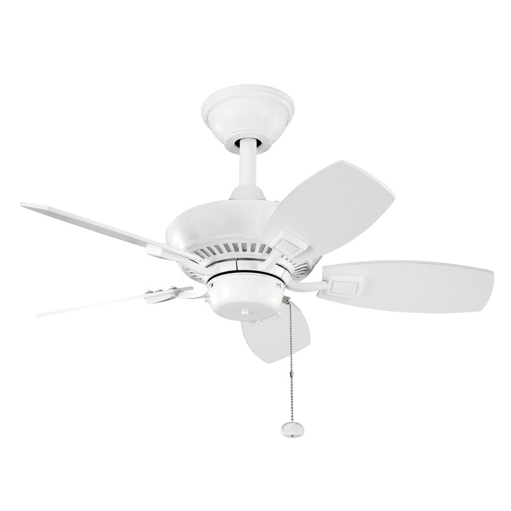 Kichler Lighting Canfield Collection 30 Inch White Ceiling Fan