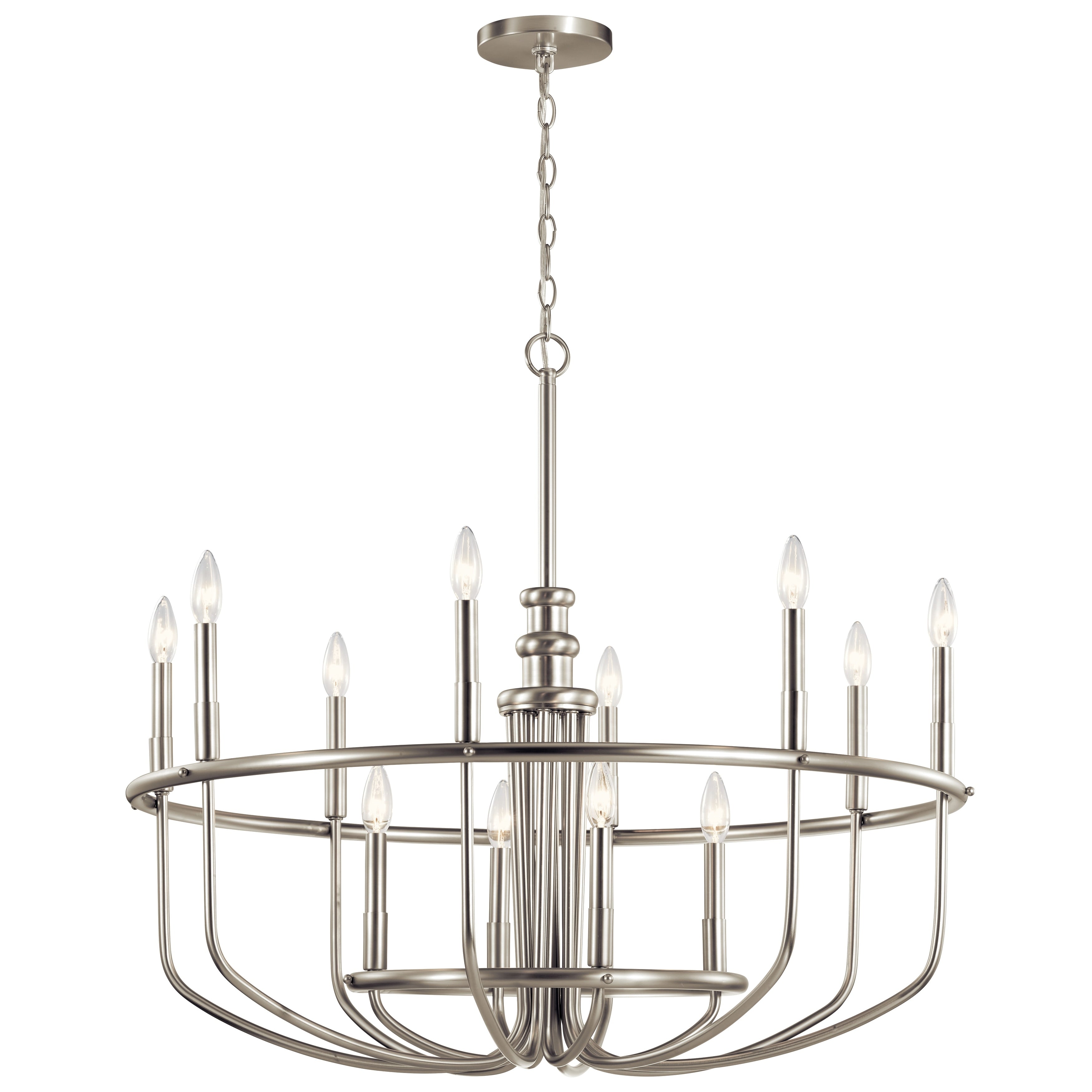 Kichler Lighting Capitol Hill 12 Light Chandelier Brushed Nickel