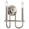 Kichler Lighting Capitol Hill 2 Light Wall Sconce Brushed Nickel