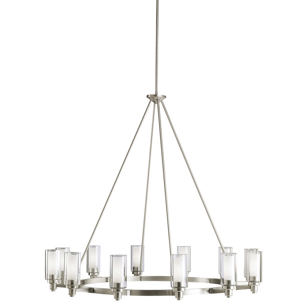 Kichler Lighting Circolo Collection 12 Light Brushed Nickel Chandelier